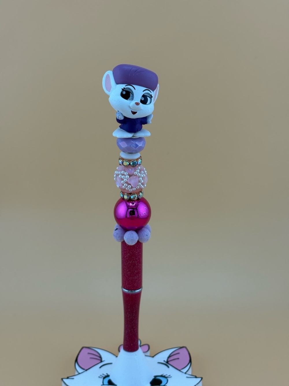 Miss Bianca from the Rescuers Beaded Pen